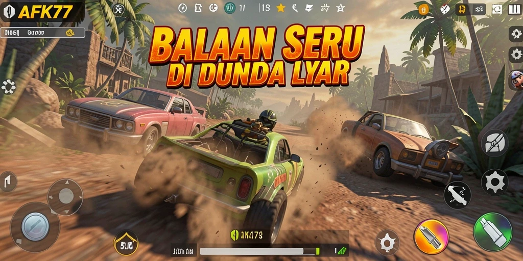 Gameplay seru balapan cepat di AFK77 dengan berbagai kendaraan.
