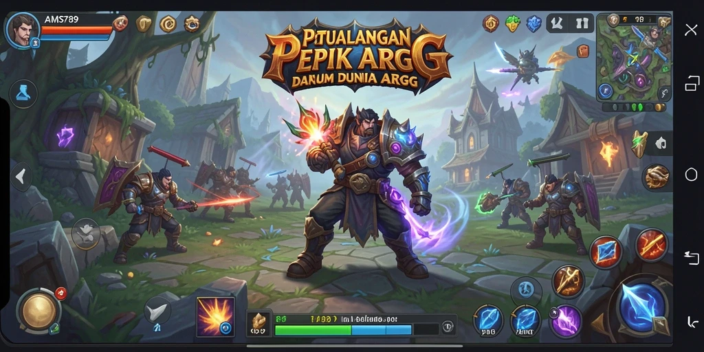 Screenshot menunjukkan aksi pertarungan mendalam dalam game ARPG.