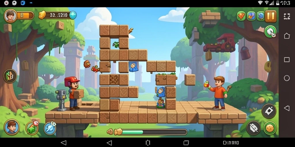Tampilan gameplay API33 yang menarik dan penuh tantangan Puzzle.