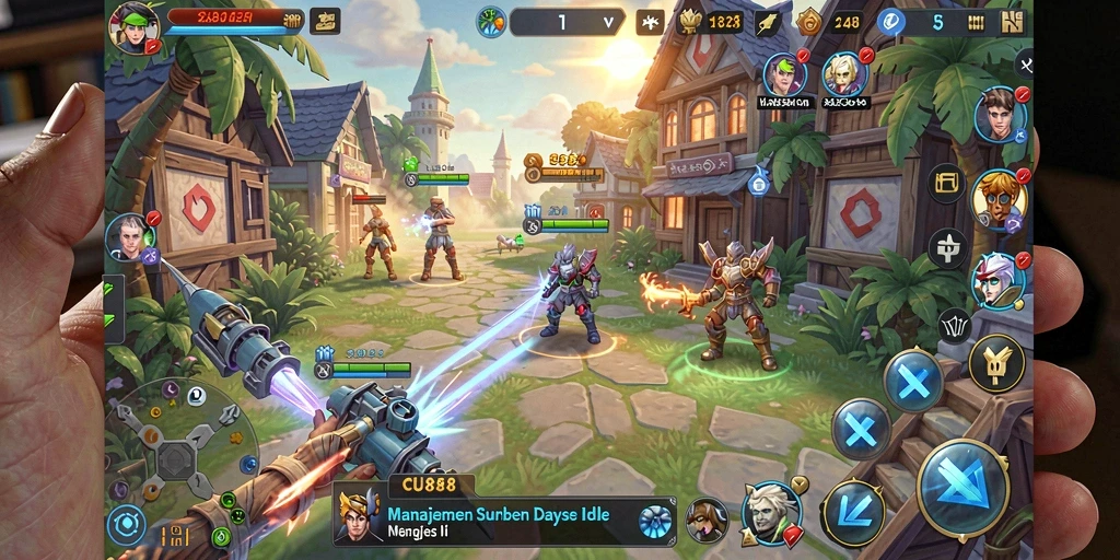 Tampilan gameplay CU888 yang menyenangkan dan menenangkan.