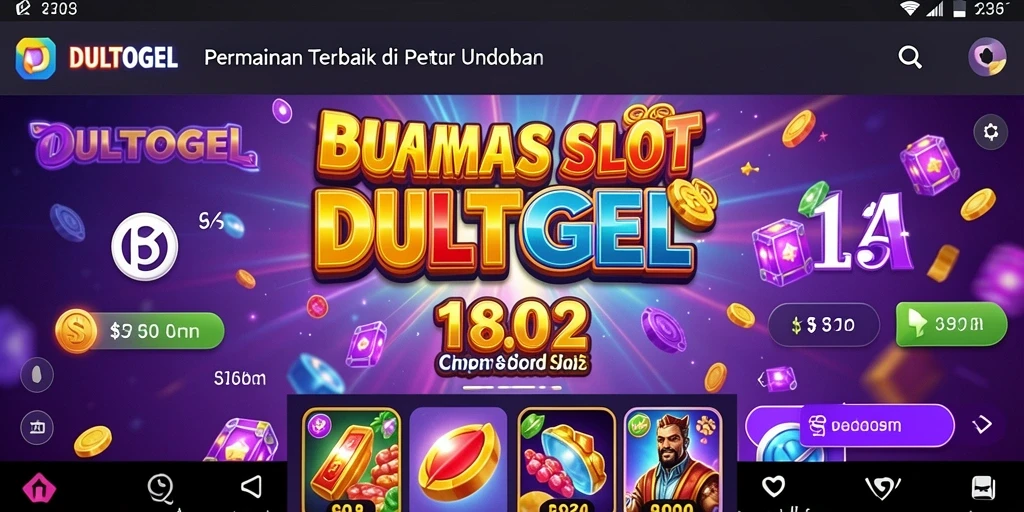 Screenshot utama DULTOGEL menampilkan gameplay Slot yang seru.