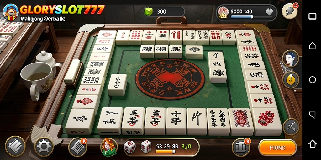 Gameplay seru dari GLORYSLOT777 dengan papan Mahjong yang menarik.