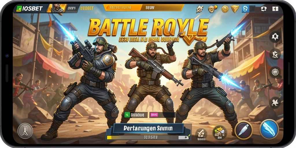 Gameplay seru dan menegangkan dalam pertarungan Battle Royale.