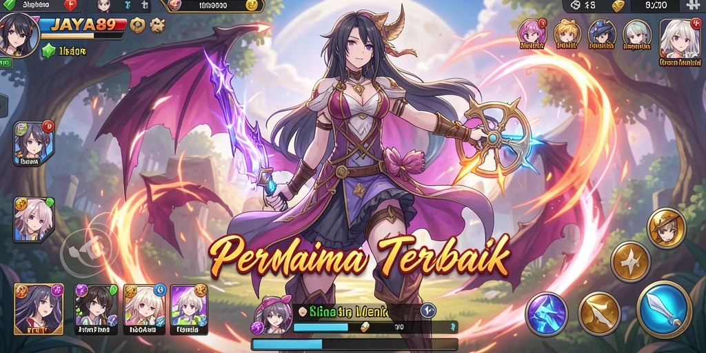 Gameplay menakjubkan dengan karakter anime yang dinamis.