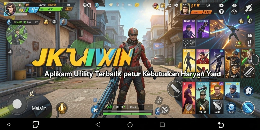 Tampilan utama JKTWIN dengan berbagai fitur Utility yang bermanfaat.