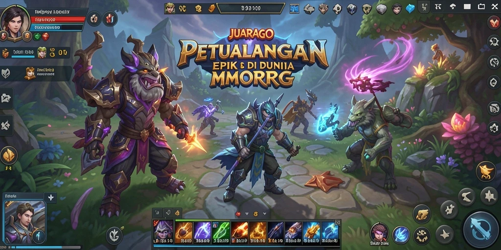 Screenshot JUARAGO menampilkan petualangan seru dalam dunia MMORPG.