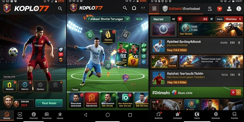 Screenshot KOPLO77 menampilkan fitur taruhan olahraga yang interaktif.