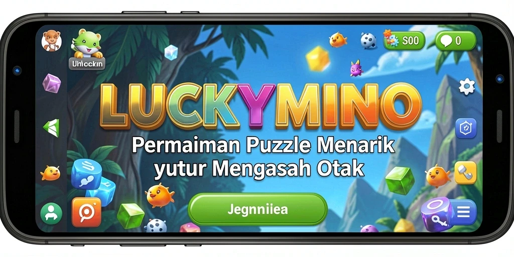 Tampilan gameplay <strong>LUCKYMINO</strong> dengan berbagai puzzle menantang.