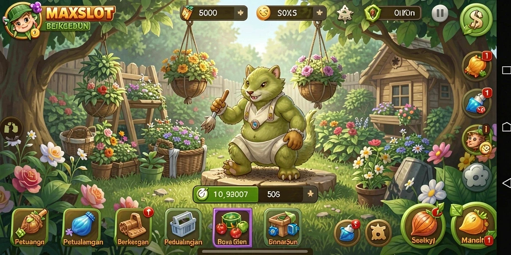 Gameplay menarik di kebun virtual MAXSLOT yang penuh warna.