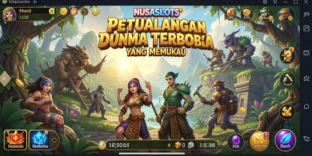 Screenshot utama menunjukkan pengalaman gameplay Open World di NUSASLOTS.