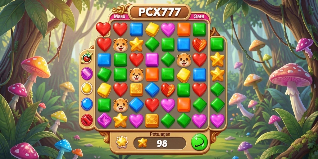 Gameplay seru PCX777 dengan elemen Match-3 yang mengasyikkan.