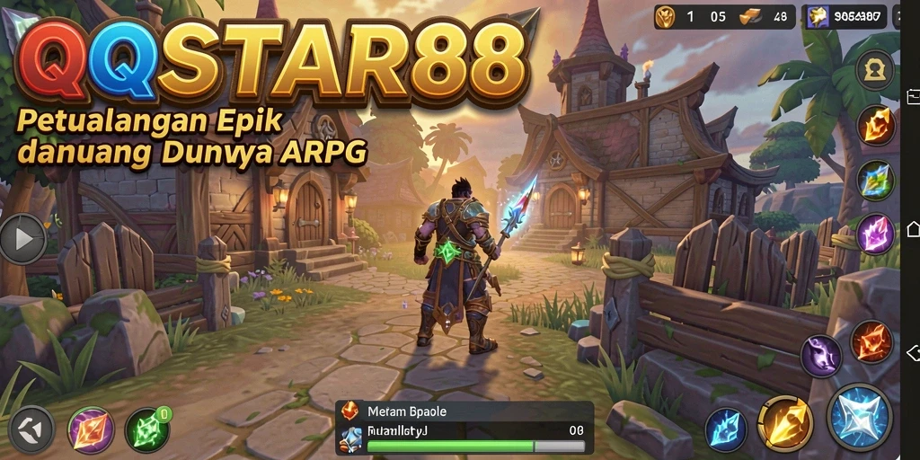 Screenshot gameplay QQSTAR88 menampilkan pertarungan seru dan karakter yang dinamis.