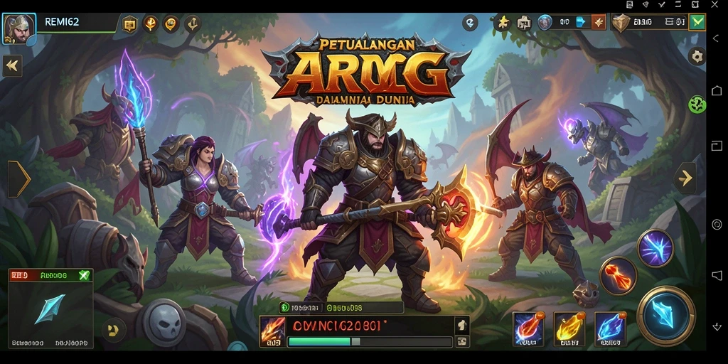 Tangkapan layar menunjukkan pertarungan intens di dunia ARPG.