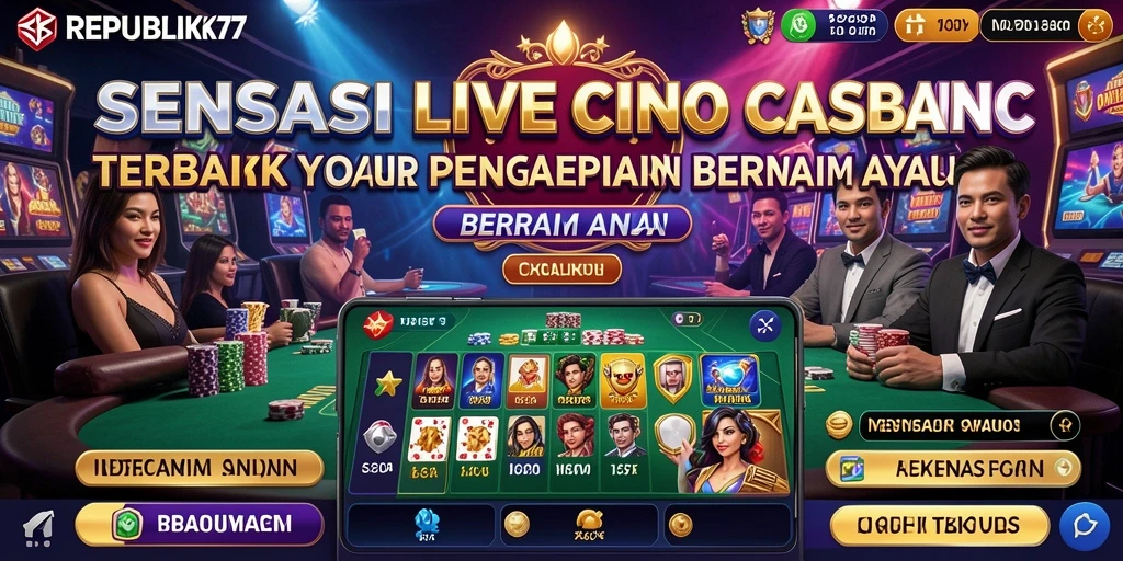 Tampilan gameplay mendebarkan di REPUBLIK77 dengan dealer langsung dan interaksi real-time.