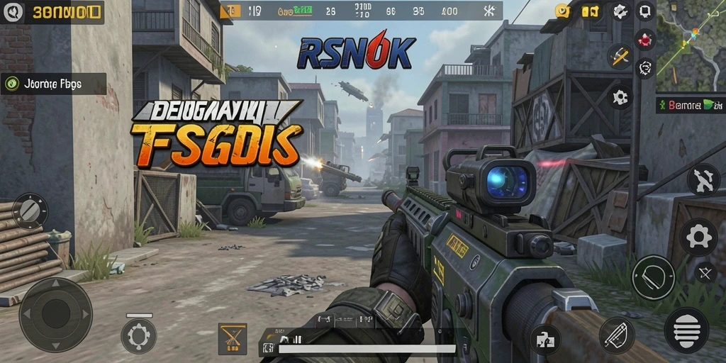 Screenshot utama RSNOK menampilkan pertempuran seru antara tim di arena FPS.