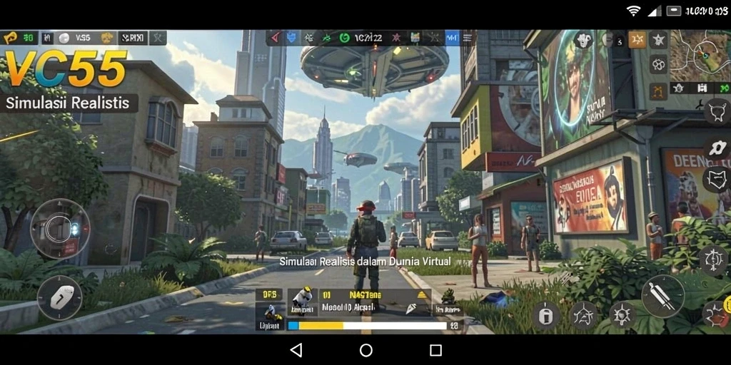 Screenshot VC55 menampilkan gameplay simulasi yang imersif dan interaktif.