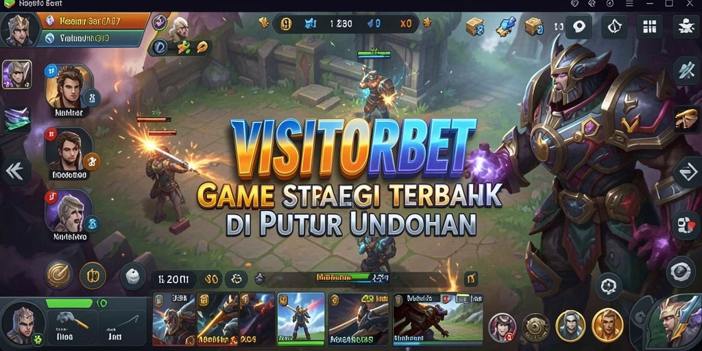 Tangkapan layar gameplay VISITORBET menampilkan aksi strategi yang intens dan menarik.