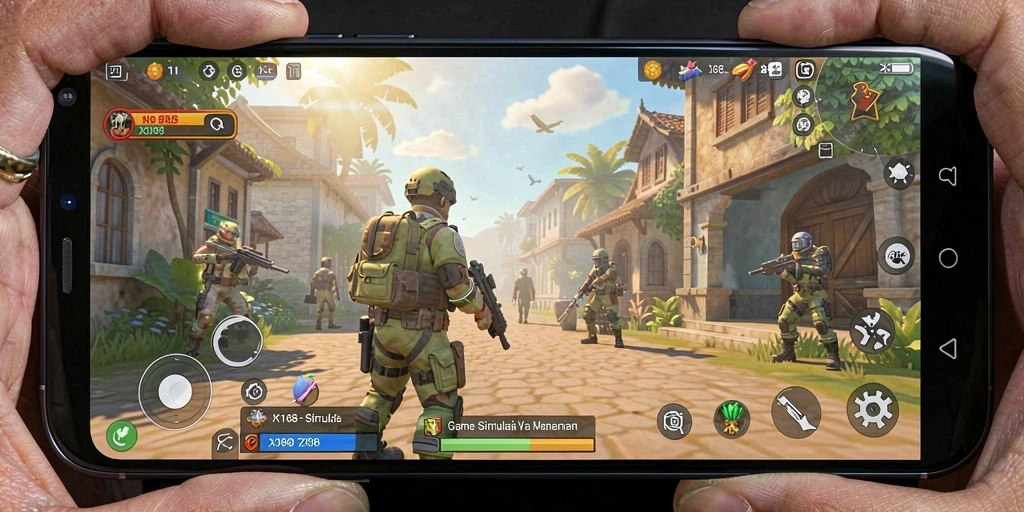 Screenshot gameplay X168 menunjukkan suasana simulasi yang realistis dan menarik.
