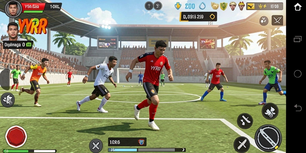 Screenshot gameplay YYRR yang menarik dan penuh aksi olahraga.